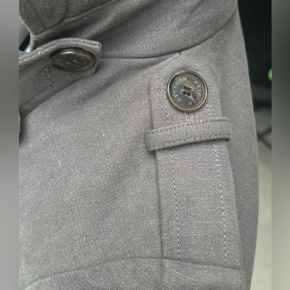 Gryphon New York Grey Hoodie Trench Coat Small Excellent used Condition - Picture 10 of 16